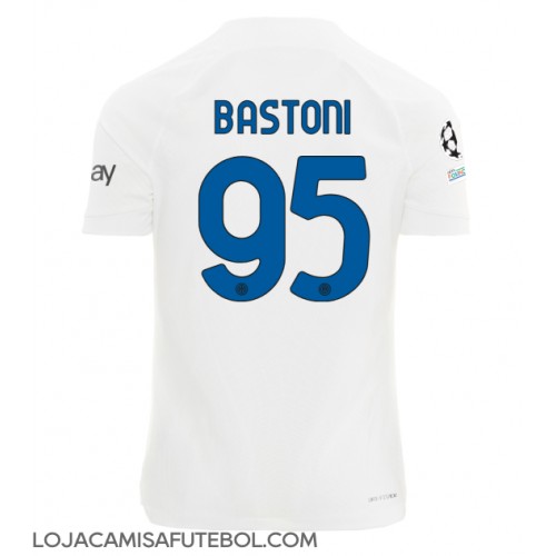 Camisa de Futebol Inter Milan Alessandro Bastoni #95 Equipamento Secundário 2023-24 Manga Curta